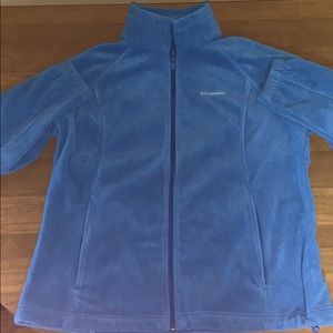 Columbia fleece full zip women’s XL blue jacket